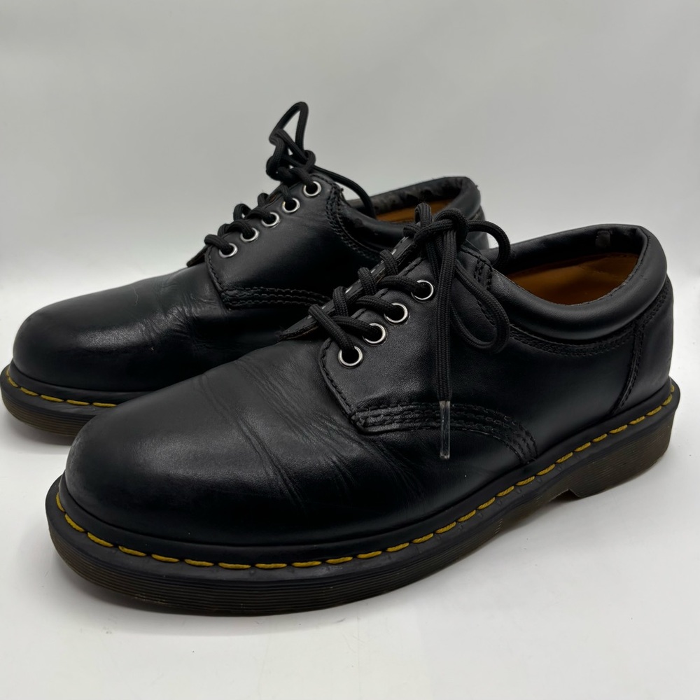 Dr. Martens 8053 Black Nappa Leather 5-Eye Padded Collar Oxfords Size W9/M8D